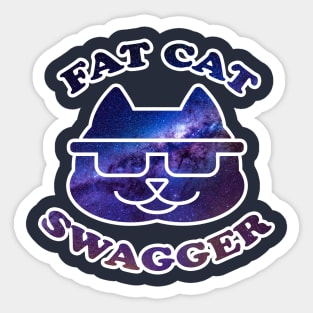 Fat Cat Swagger - Galaxy Edition Sticker